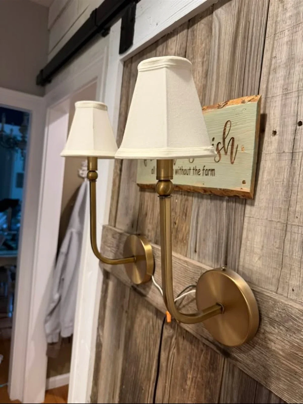 Pair of Capital Lighting Dawson 1-Light Wall Sconces with Fabric Shades